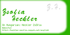 zsofia heckler business card